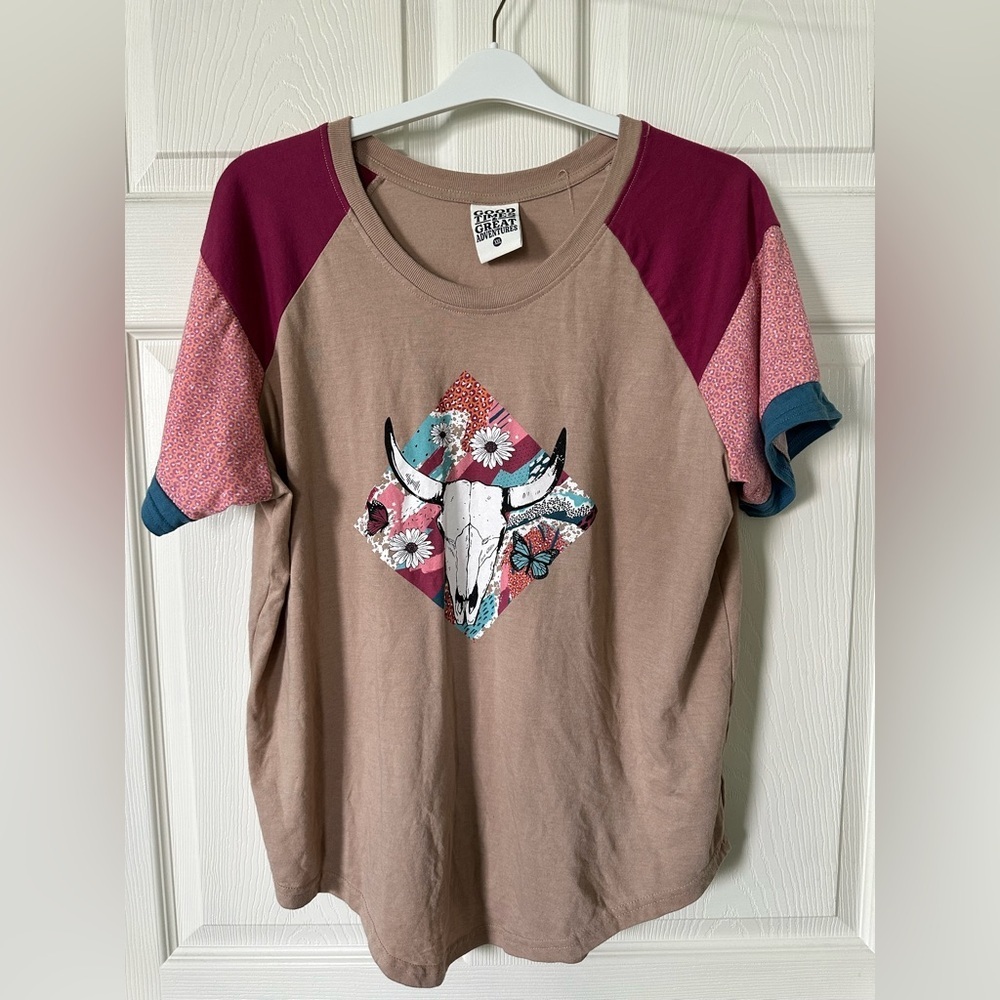 Good Times & Great Adventures Multicolored/Tan Shirt XXL NC0212